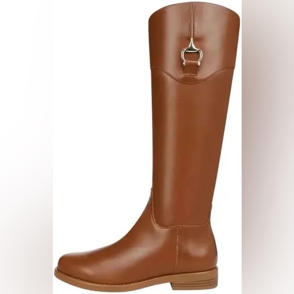 Giani Bernini Brown Over the Knee Boots with Rounded Toe and Flat Sole - Picture 2 of 5
